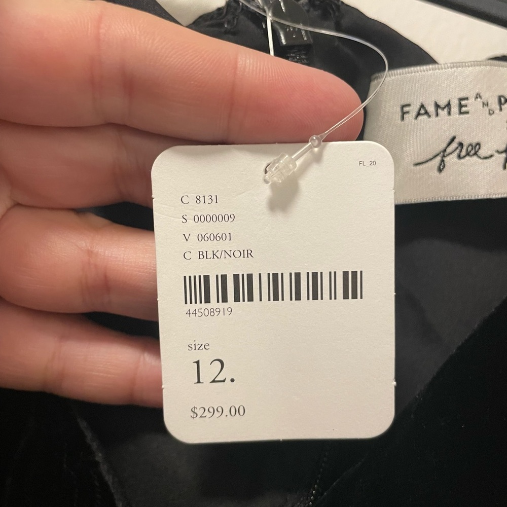 Fame & Partners x Free People black velvet cocktail dress - Picture 6 of 6